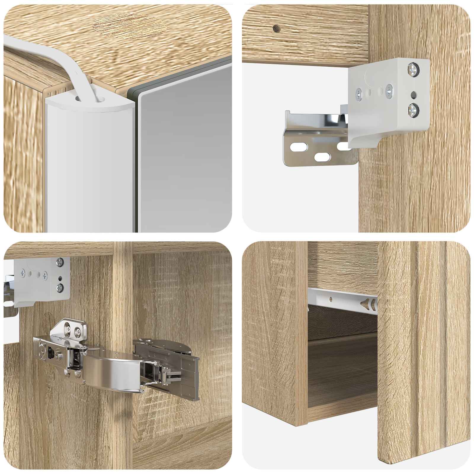 Vannitoa kapikomplekt 5 pcs Sonoma tamm 53 x 15,5 x 70 cm 9 Kõik vajalik sinu aeda ja koju! Vannitoa kapikomplekt 5 pcs Sonoma tamm 53 x 15,5 x 70 cm - Image 9