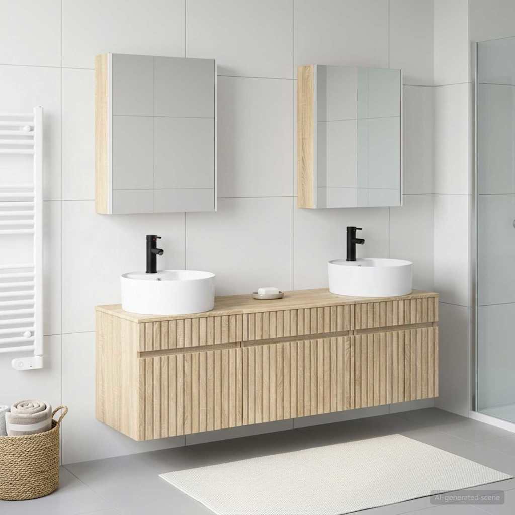 Vannitoa kapikomplekt 5 pcs Sonoma tamm 53 x 15,5 x 70 cm 4 Kõik vajalik sinu aeda ja koju! Vannitoa kapikomplekt 5 pcs Sonoma tamm 53 x 15,5 x 70 cm - Image 4