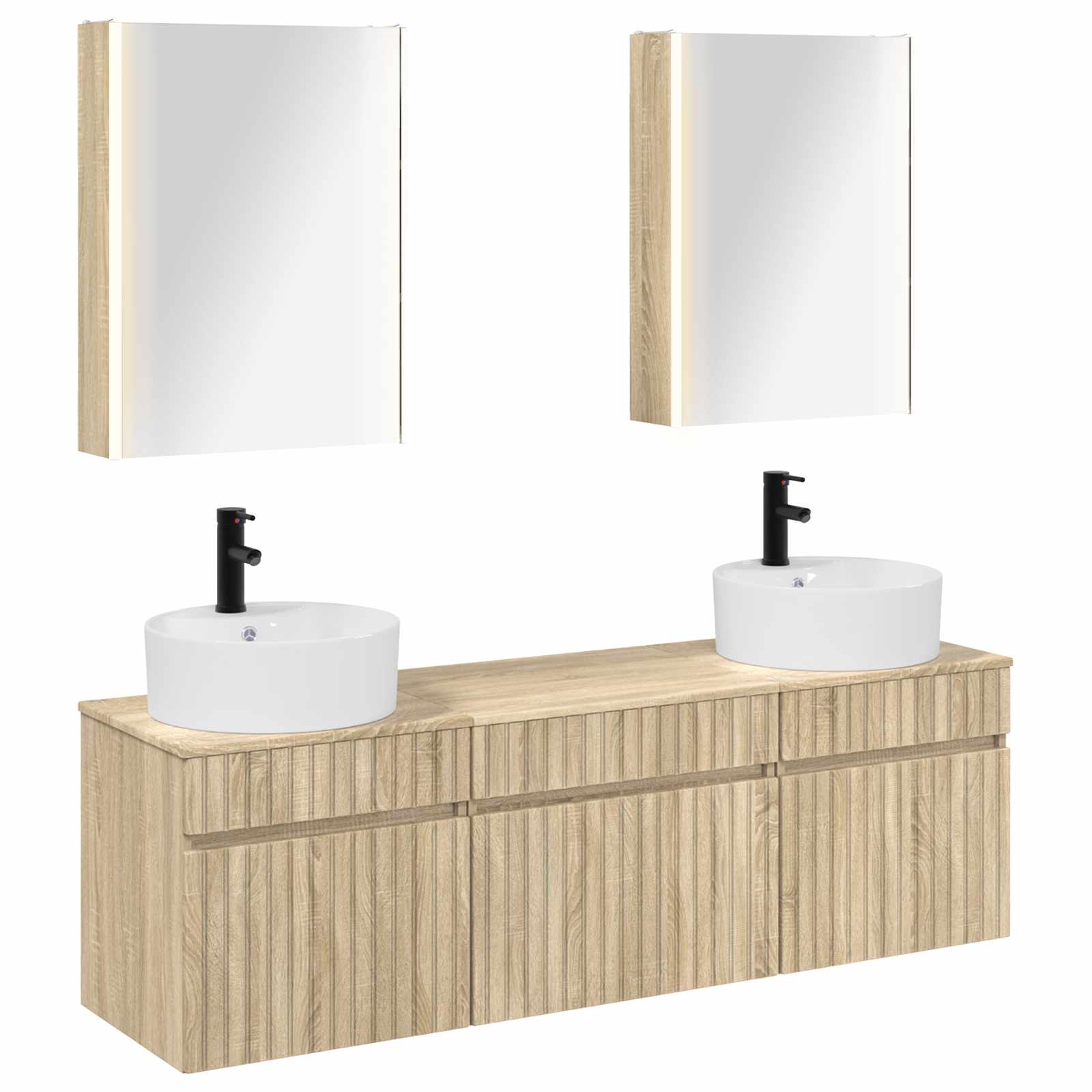Vannitoa kapikomplekt 5 pcs Sonoma tamm 53 x 15,5 x 70 cm 2 Kõik vajalik sinu aeda ja koju! Vannitoa kapikomplekt 5 pcs Sonoma tamm 53 x 15,5 x 70 cm - Image 2
