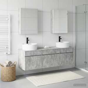 Sada koupelnových skříněk 5 pcs Betonově šedá 53 x 15,5 x 70 cm - obrázek 1