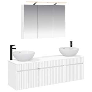Sada koupelnových skříněk 4 pcs Bílá 100 x 14,5 x 70 cm - obrázek 2
