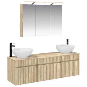 Sada koupelnových skříněk 4 pcs Dub sonoma Kompozitní dřevo - obrázek 2