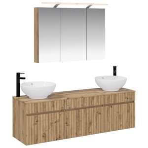 Sada koupelnových skříněk 4 pcs Dub artisan 100 x 14,5 x 70 cm - obrázek 2