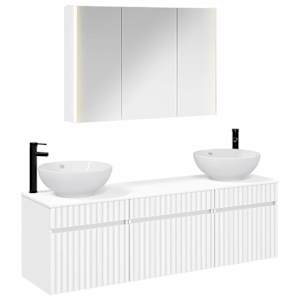 Sada koupelnových skříněk 4 pcs Bílá 103,5 x 15,5 x 70 cm - obrázek 2