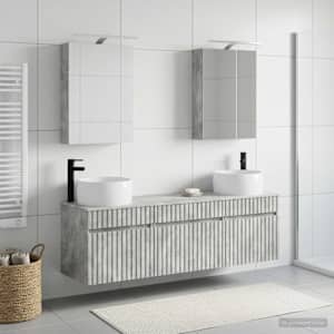 Sada koupelnových skříněk 5 pcs Betonově šedá 50 x 14,5 x 70 cm - obrázek 1