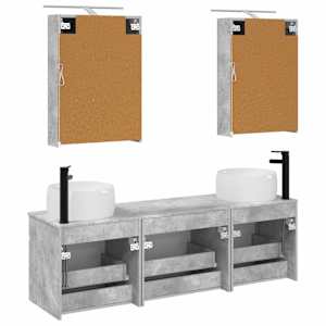 Sada koupelnových skříněk 5 pcs Betonově šedá 50 x 14,5 x 70 cm - obrázek 7