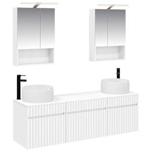 Sada koupelnových skříněk 5 pcs Bílá 50 x 14,5 x 70 cm - obrázek 2