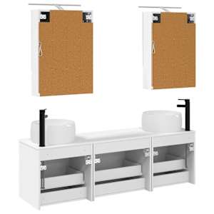 Sada koupelnových skříněk 5 pcs Bílá 50 x 14,5 x 70 cm - obrázek 7