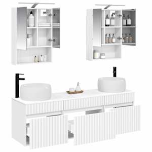 Sada koupelnových skříněk 5 pcs Bílá 50 x 14,5 x 70 cm - obrázek 3