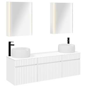 Sada koupelnových skříněk 5 pcs Bílá 53 x 15,5 x 70 cm - obrázek 2