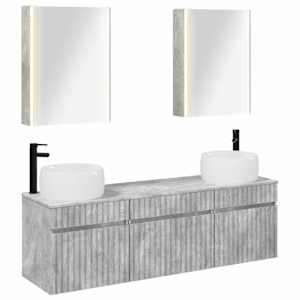 Sada koupelnových skříněk 5 pcs Betonově šedá 53 x 15,5 x 70 cm - obrázek 2