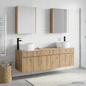 Sada koupelnových skříněk 5 pcs Dub artisan 53 x 15,5 x 70 cm - obrázek 1