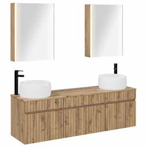 Sada koupelnových skříněk 5 pcs Dub artisan 53 x 15,5 x 70 cm - obrázek 2