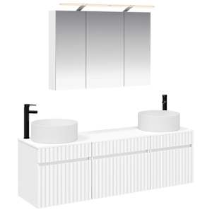 Sada koupelnových skříněk 4 pcs Bílá 100 x 14,5 x 70 cm - obrázek 2