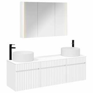 Sada koupelnových skříněk 4 pcs Bílá 103,5 x 15,5 x 70 cm - obrázek 2