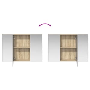 Sada koupelnových skříněk 4 pcs Dub sonoma 103,5 x 15,5 x 70 cm - obrázek 11