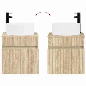 Sada koupelnových skříněk 4 pcs Dub sonoma 103,5 x 15,5 x 70 cm - obrázek 12