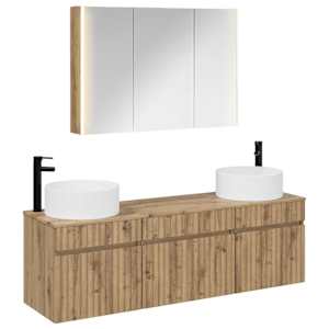 Sada koupelnových skříněk 4 pcs Dub artisan Kompozitní dřevo - obrázek 2