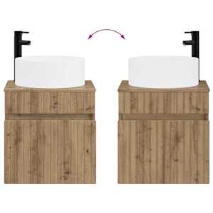 Sada koupelnových skříněk 4 pcs Dub artisan Kompozitní dřevo - obrázek 12