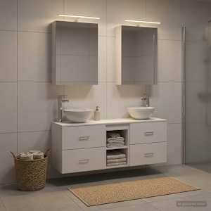 Sada koupelnových skříněk 5 pcs Bílá 50 x 14,5 x 70 cm
