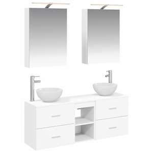 Sada koupelnových skříněk 5 pcs Bílá 50 x 14,5 x 70 cm - obrázek 2
