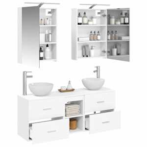 Sada koupelnových skříněk 5 pcs Bílá 50 x 14,5 x 70 cm - obrázek 3