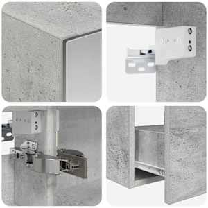 Sada koupelnových skříněk 5 pcs Betonově šedá 50 x 14,5 x 70 cm - obrázek 9