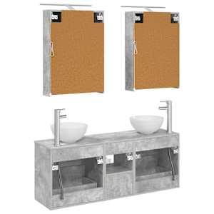Sada koupelnových skříněk 5 pcs Betonově šedá 50 x 14,5 x 70 cm - obrázek 8