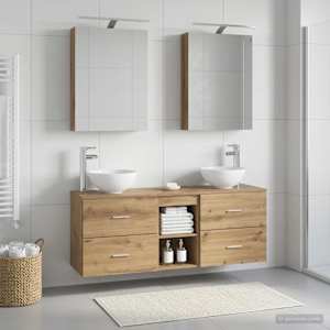 Sada koupelnových skříněk 5 pcs Dub artisan 50 x 14,5 x 70 cm - obrázek 1