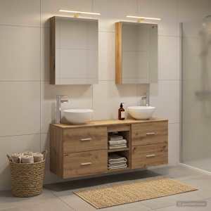 Sada koupelnových skříněk 5 pcs Dub artisan 50 x 14,5 x 70 cm - obrázek 4