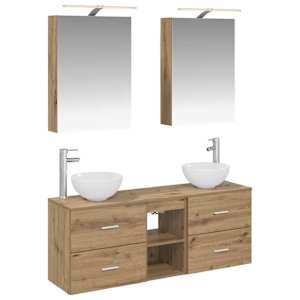 Sada koupelnových skříněk 5 pcs Dub artisan 50 x 14,5 x 70 cm - obrázek 2