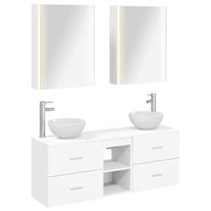 Sada koupelnových skříněk 5 pcs Bílá 53 x 15,5 x 70 cm - obrázek 2