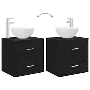 Sada koupelnových skříněk 5 pcs Černý dub 53 x 15,5 x 70 cm - obrázek 13