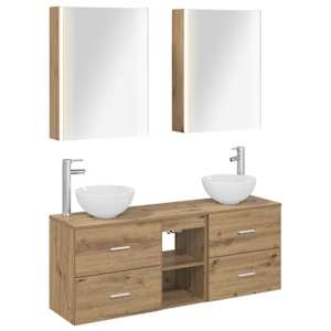 Sada koupelnových skříněk 5 pcs Dub artisan 53 x 15,5 x 70 cm - obrázek 2
