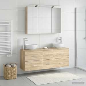 Sada koupelnového nábytku 4 pcs Dub sonoma - obrázek 4