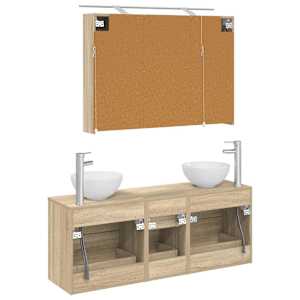 Sada koupelnového nábytku 4 pcs Dub sonoma - obrázek 8