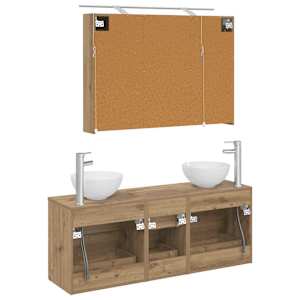 Sada koupelnového nábytku 4 pcs Dub artisan - obrázek 7