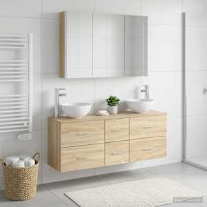 Sada koupelnového nábytku 4 pcs Dub sonoma - obrázek 1