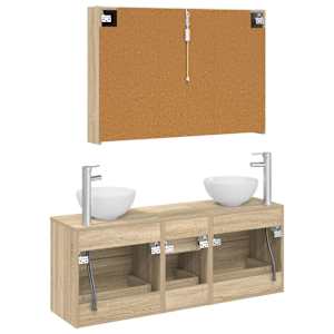 Sada koupelnového nábytku 4 pcs Dub sonoma - obrázek 8