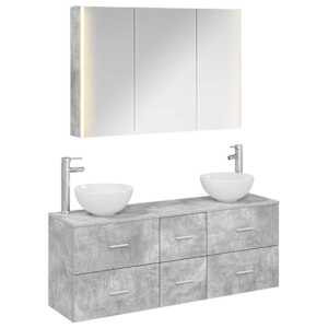 Sada koupelnového nábytku 4 pcs Betonově šedá - obrázek 2
