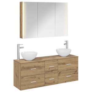 Sada koupelnového nábytku 4 pcs Dub artisan - obrázek 2