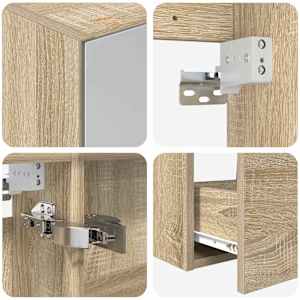 Sada koupelnového nábytku 5 pcs Dub sonoma - obrázek 7