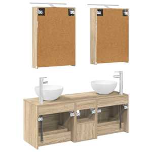Sada koupelnového nábytku 5 pcs Dub sonoma - obrázek 6