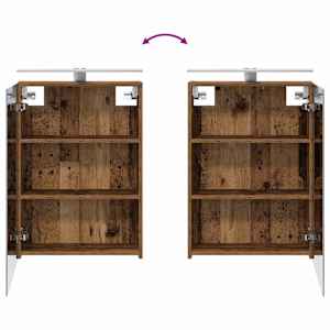 Sada koupelnového nábytku 5 pcs Staré dřevo - obrázek 12