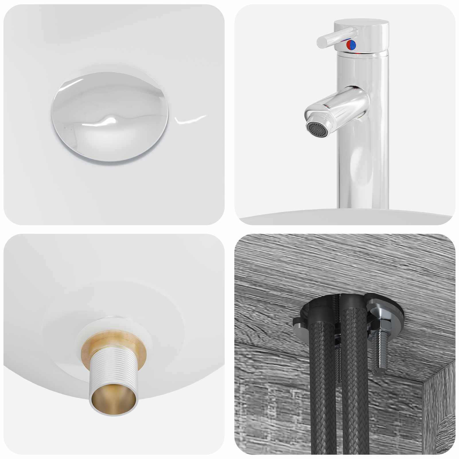 Komplet pohištva za kopalnico 5 pcs Siva Sonoma - slika 10
