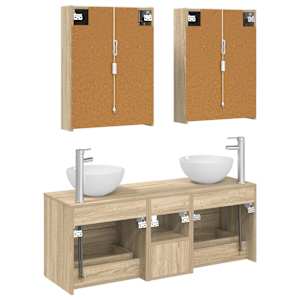 Sada koupelnového nábytku 5 pcs Dub sonoma - obrázek 8