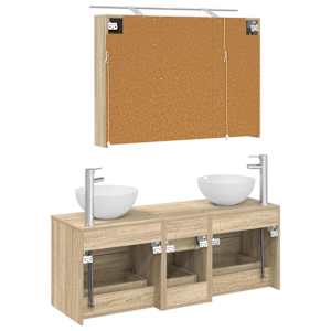 Sada koupelnového nábytku 4 pcs Dub sonoma - obrázek 7