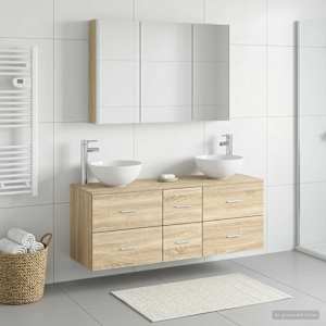 Sada koupelnového nábytku 4 pcs Dub sonoma - obrázek 1