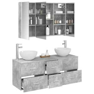 Sada koupelnového nábytku 4 pcs Betonově šedá - obrázek 3