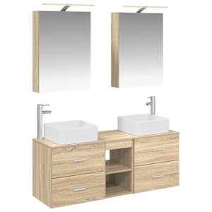 Sada koupelnového nábytku 5 pcs Dub sonoma - obrázek 2